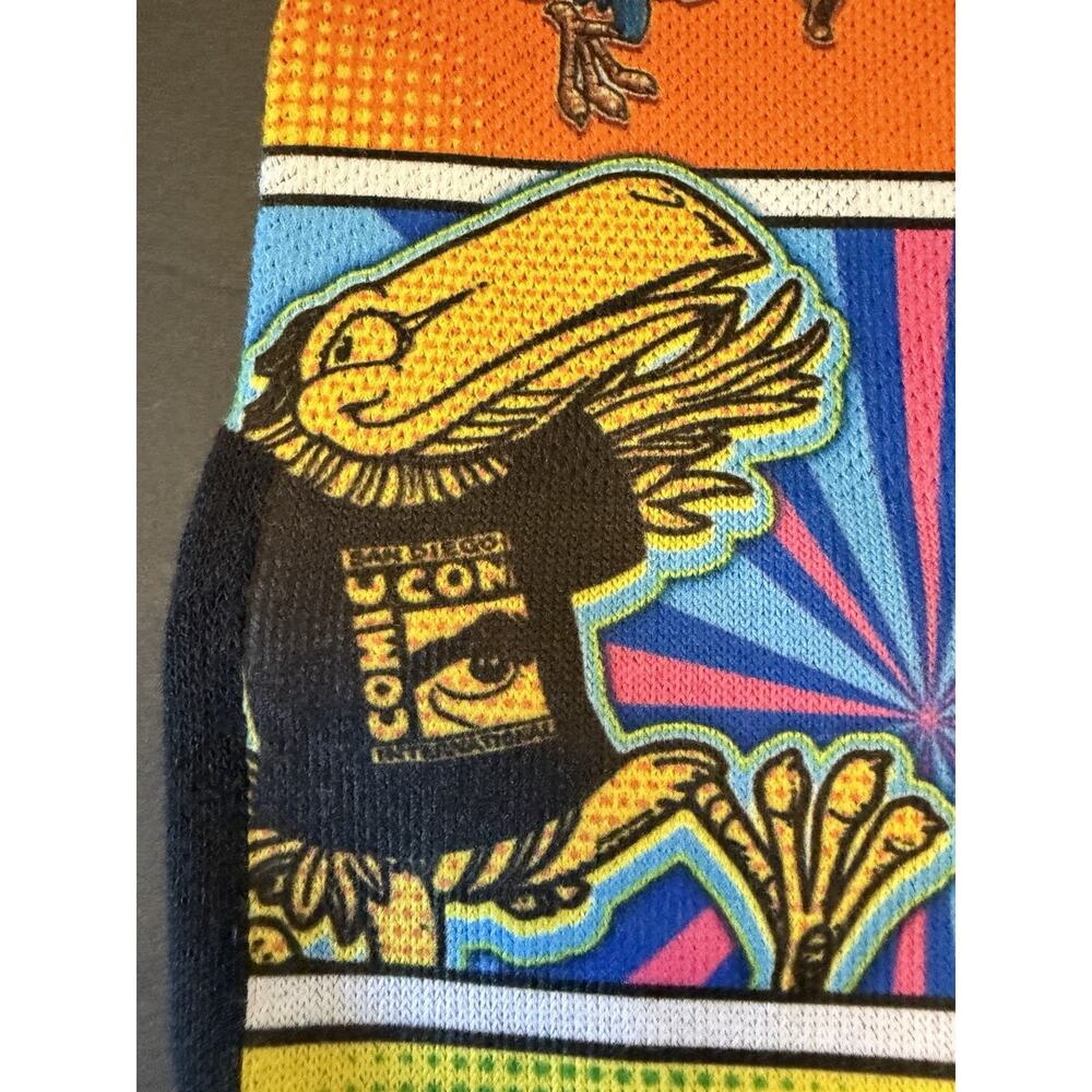 NWT San Diego Comic Con SDCC Official Rock ‘EM Socks~Comic Strip Yth L 2-5.5 - Picture 4 of 10